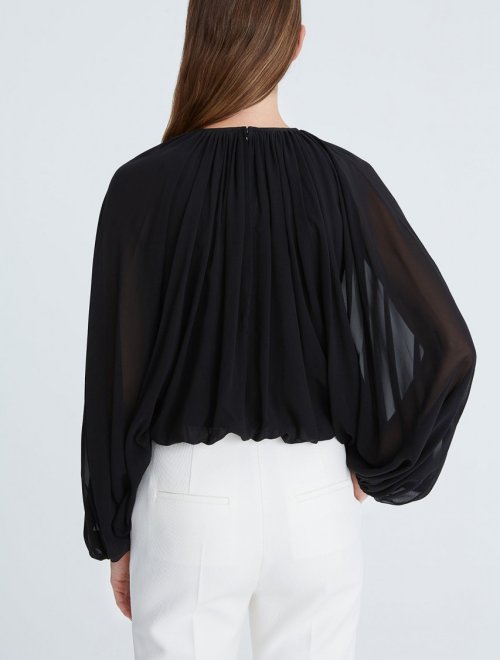CARA SILK CHIFFON BLOUSON TOP