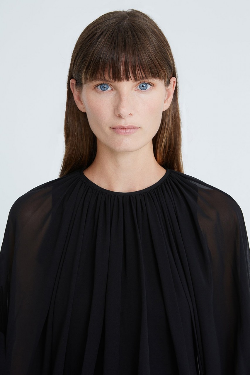 CARA SILK CHIFFON BLOUSON TOP CARA SILK CHIFFON BLOUSON TOP
