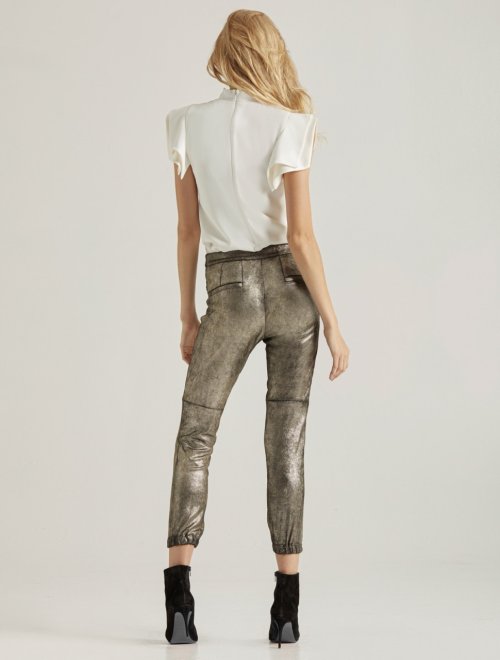 METALLIC SUEDE LEGGING