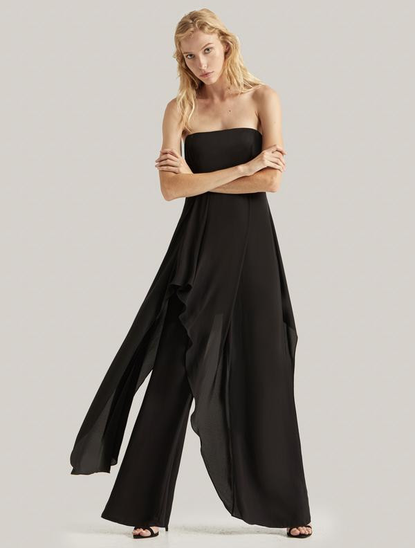 STRAPLESS DRAPE OVERLAY JUMPSUIT STRAPLESS DRAPE OVERLAY JUMPSUIT