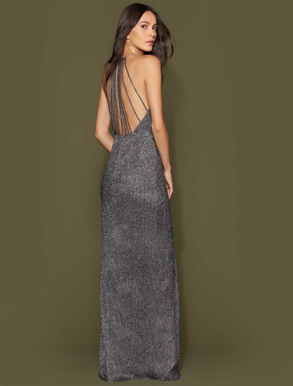 METALLIC KNIT GOWN METALLIC KNIT GOWN