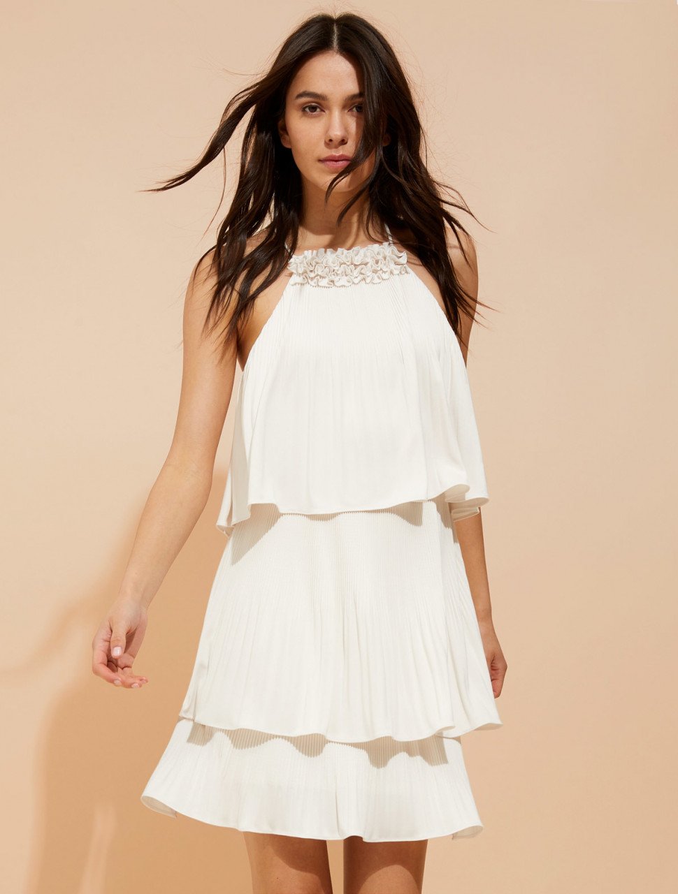 PLEATED JERSEY DRESS PLEATED JERSEY DRESS