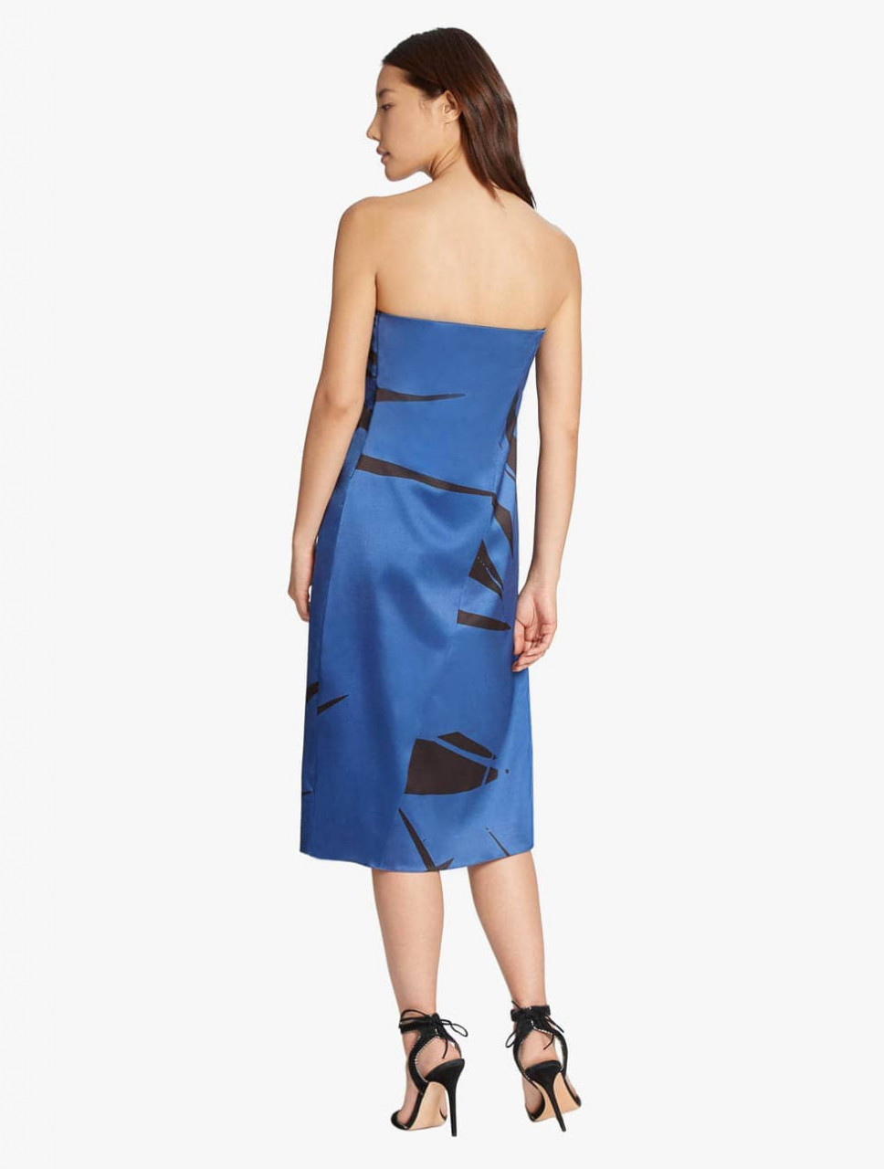 VESTIDO STRAPLESS ESTAMPADO SATÍN VESTIDO STRAPLESS ESTAMPADO SATÍN
