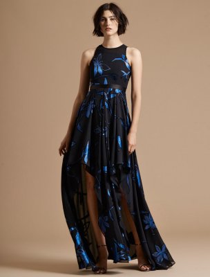 BLOSSOM BURNOUT HANDKERCHIEF HEM GOWN BLOSSOM BURNOUT HANDKERCHIEF HEM GOWN