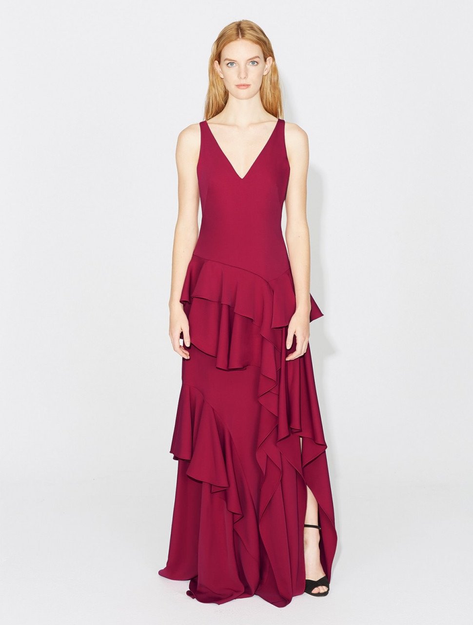 VESTIDO CREPE DE CAPAS CORRUGADO VESTIDO CREPE DE CAPAS CORRUGADO
