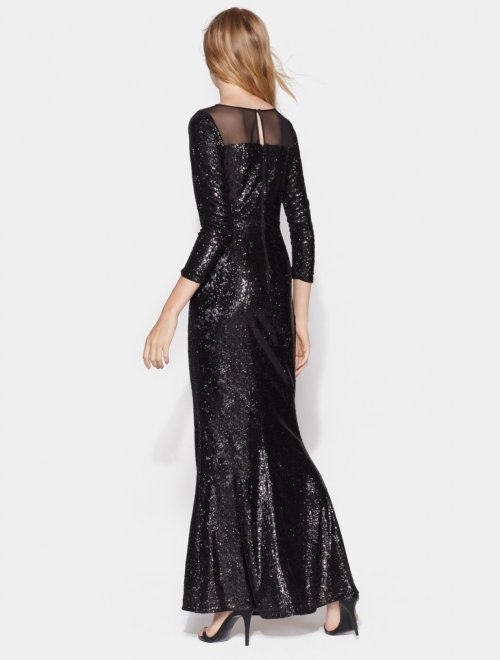 VESTIDO MANGA LARGA LENTEJUELAS