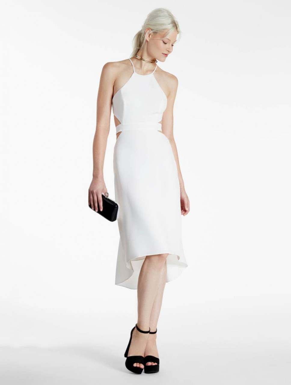VESTIDO CREPE CON RECORTES VESTIDO CREPE CON RECORTES