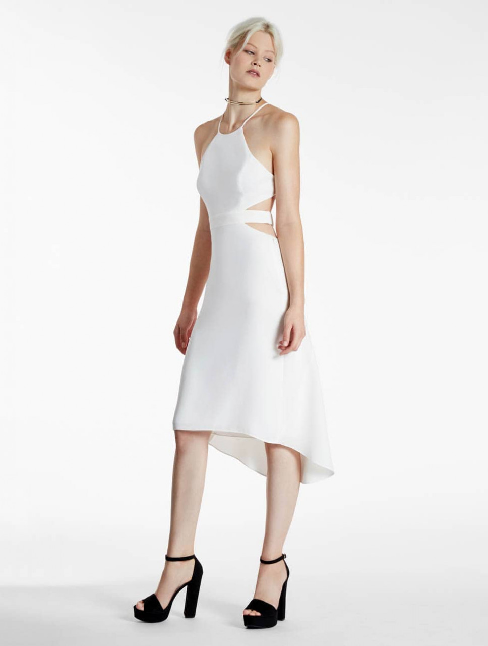 VESTIDO CREPE CON RECORTES VESTIDO CREPE CON RECORTES