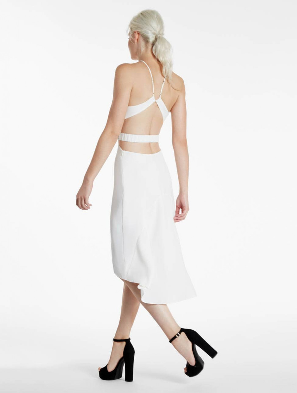 VESTIDO CREPE CON RECORTES VESTIDO CREPE CON RECORTES