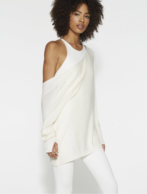 SUETER ASIMETRICO DE ALGODON CASHMERE