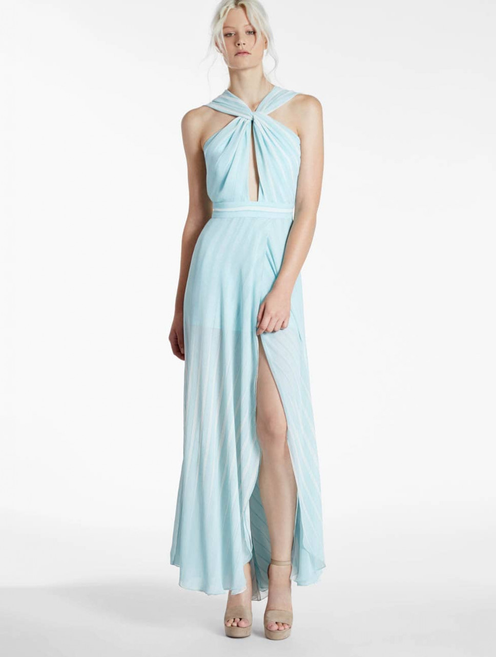 VESTIDO LARGO FLUIDO STAMPADO GEORGETTE VESTIDO LARGO FLUIDO STAMPADO GEORGETTE