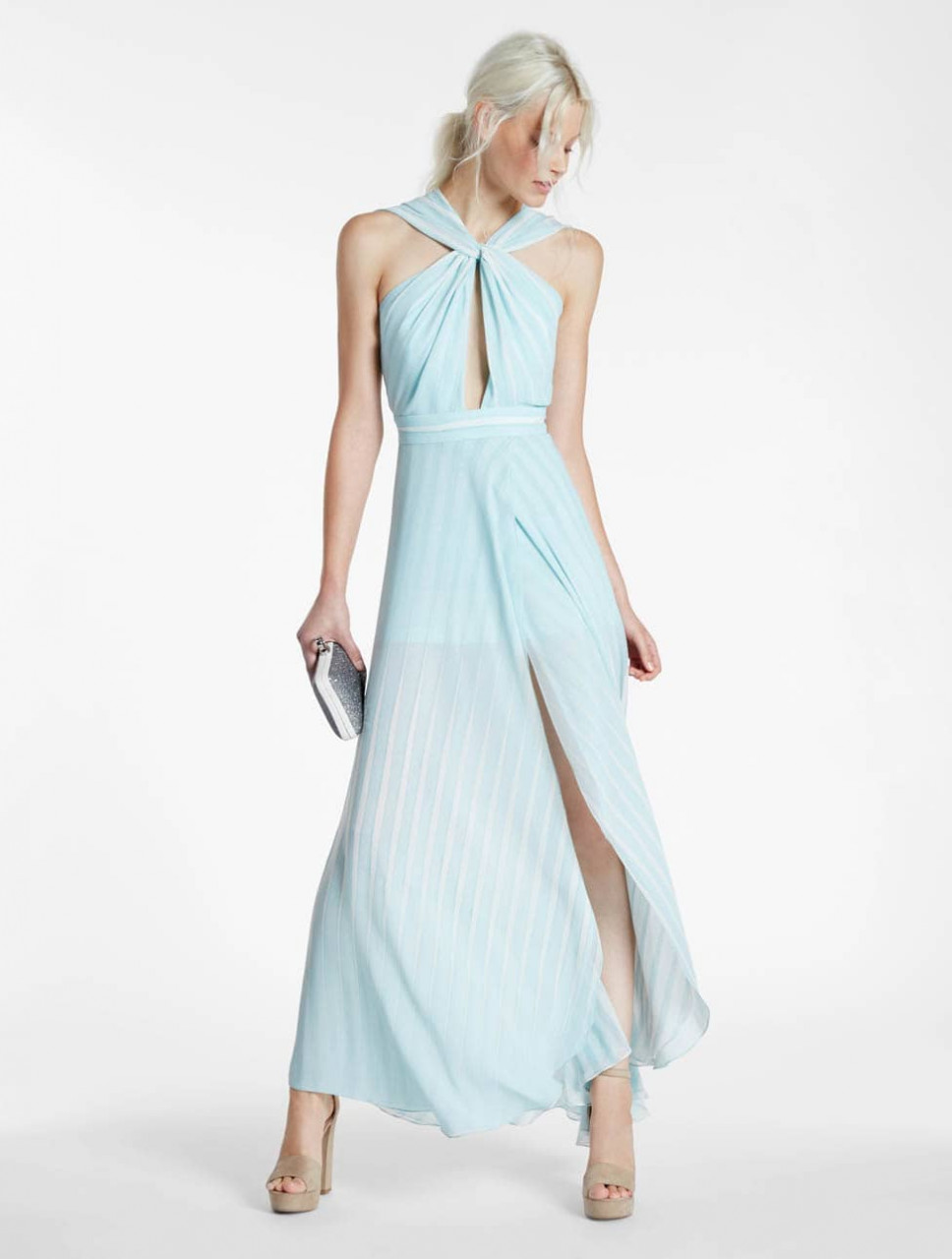VESTIDO LARGO FLUIDO STAMPADO GEORGETTE VESTIDO LARGO FLUIDO STAMPADO GEORGETTE