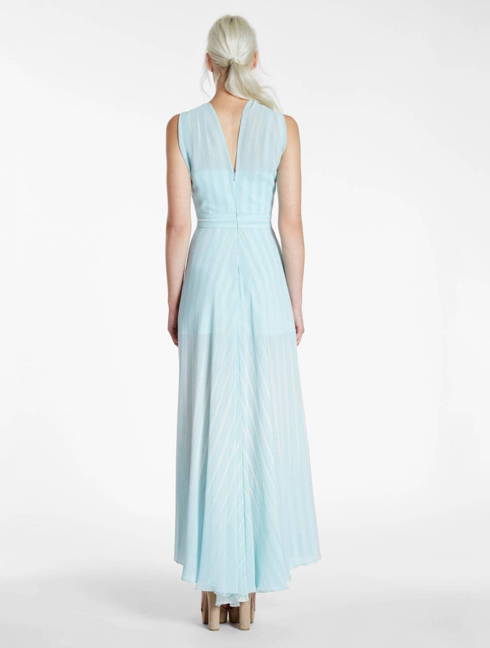 VESTIDO LARGO FLUIDO STAMPADO GEORGETTE VESTIDO LARGO FLUIDO STAMPADO GEORGETTE