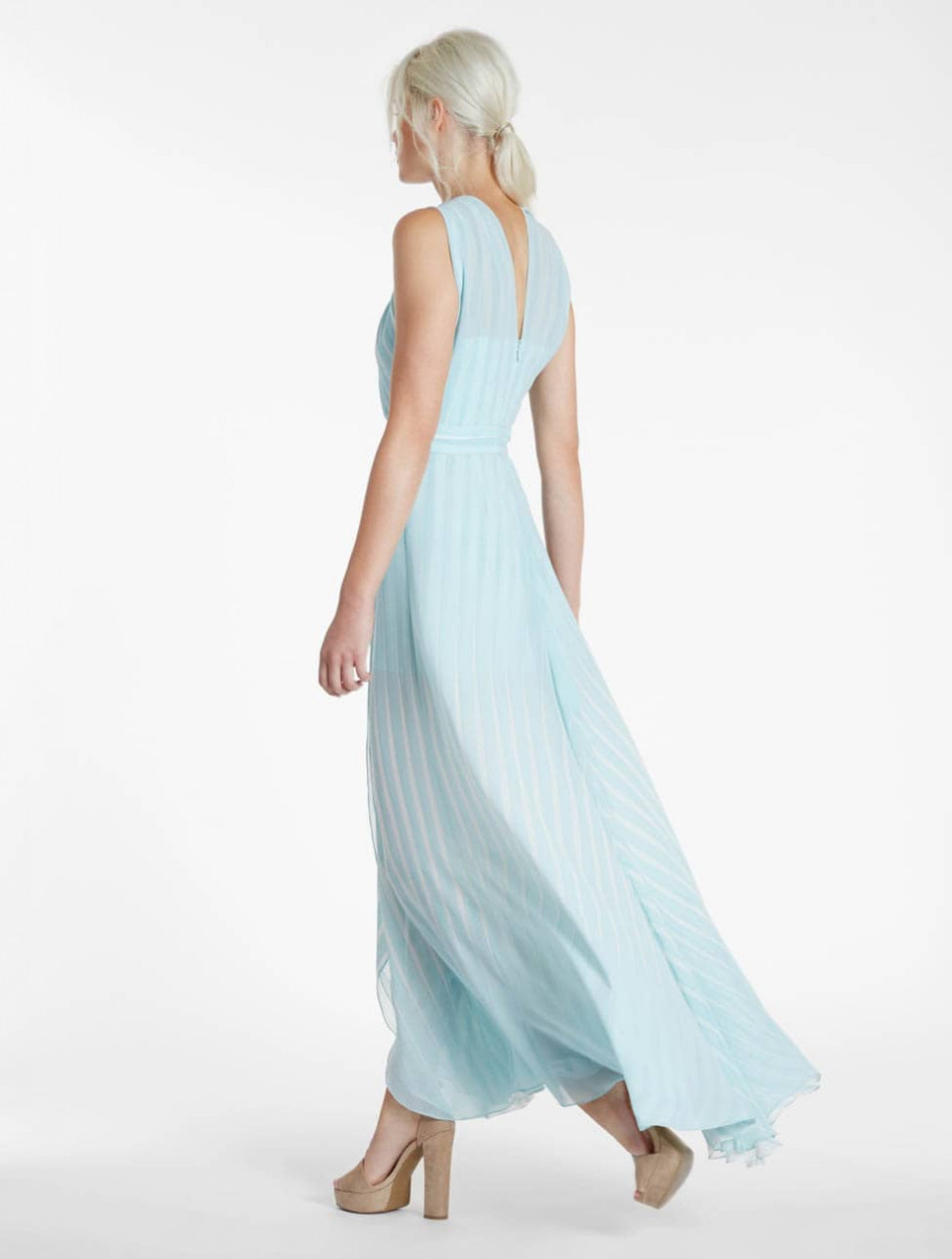VESTIDO LARGO FLUIDO STAMPADO GEORGETTE VESTIDO LARGO FLUIDO STAMPADO GEORGETTE