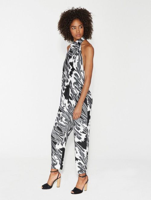 JUMPSUIT ESTAMPADO CUELLO DRAPEADO