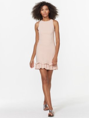 Sleeveless Round Neck Dress with Ruffle Hem Sleeveless Round Neck Dress with Ruffle Hem