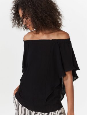 FLUTTER SLEEVE OFF SHOULDER TOP FLUTTER SLEEVE OFF SHOULDER TOP