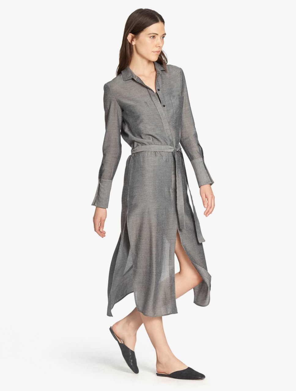VESTIDO CAMISA MAXI LAZO VESTIDO CAMISA MAXI LAZO