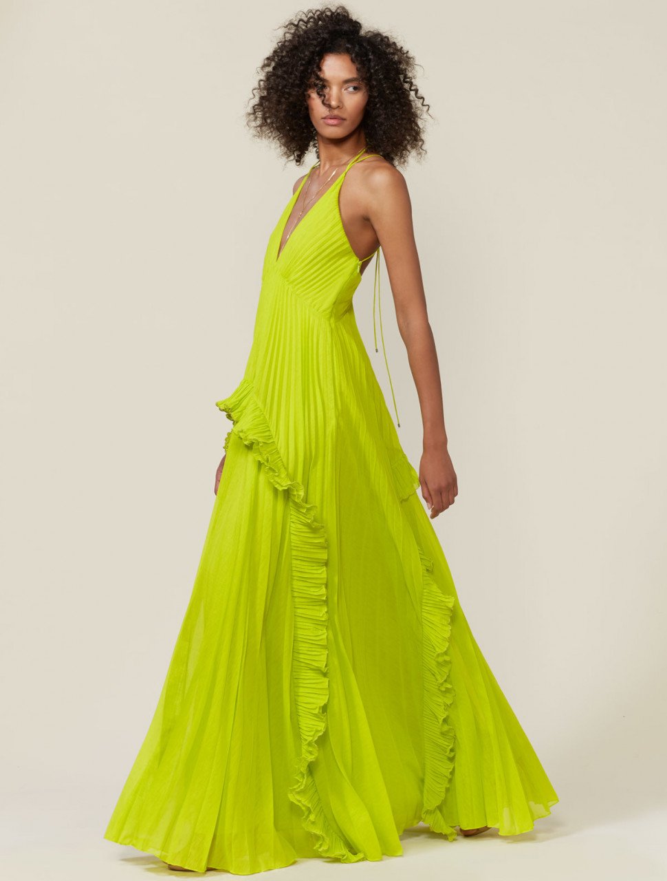PLEATED HALTER GOWN PLEATED HALTER GOWN