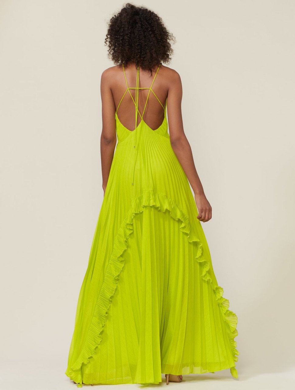 PLEATED HALTER GOWN PLEATED HALTER GOWN