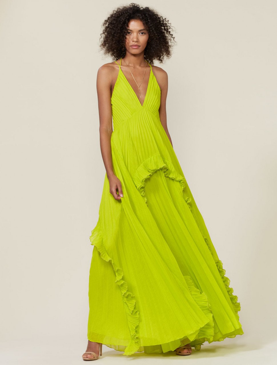 PLEATED HALTER GOWN PLEATED HALTER GOWN