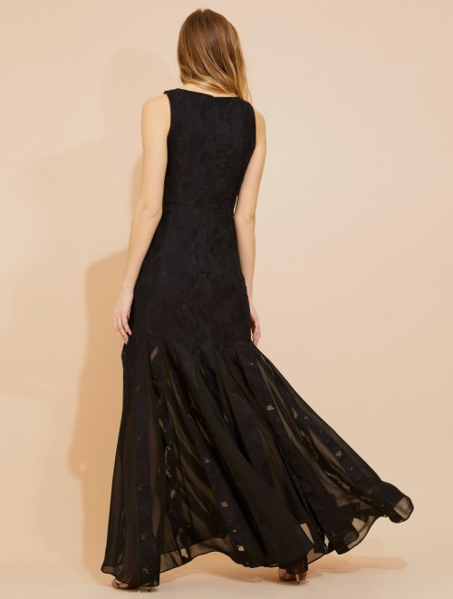 FLORAL ORGANZA JAQUARD GOWN