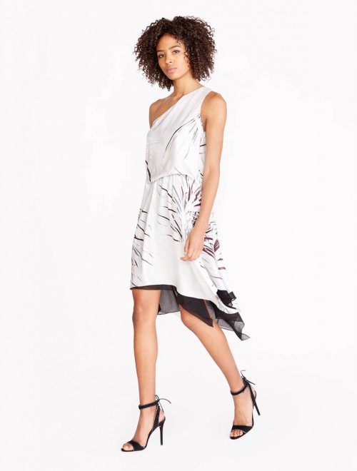 VESTIDO A UN HOMBRO ESTAMPADO