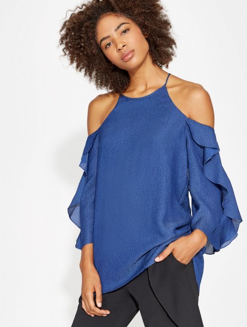 blusa al hombro satin