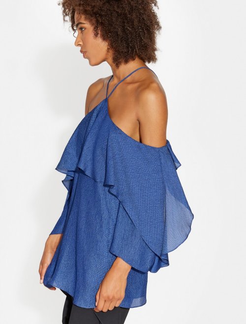 blusa al hombro satin