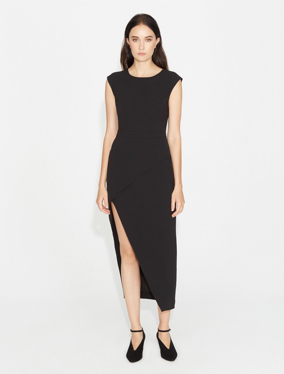 VESTIDO CREPE ASIMETRICO VESTIDO CREPE ASIMETRICO