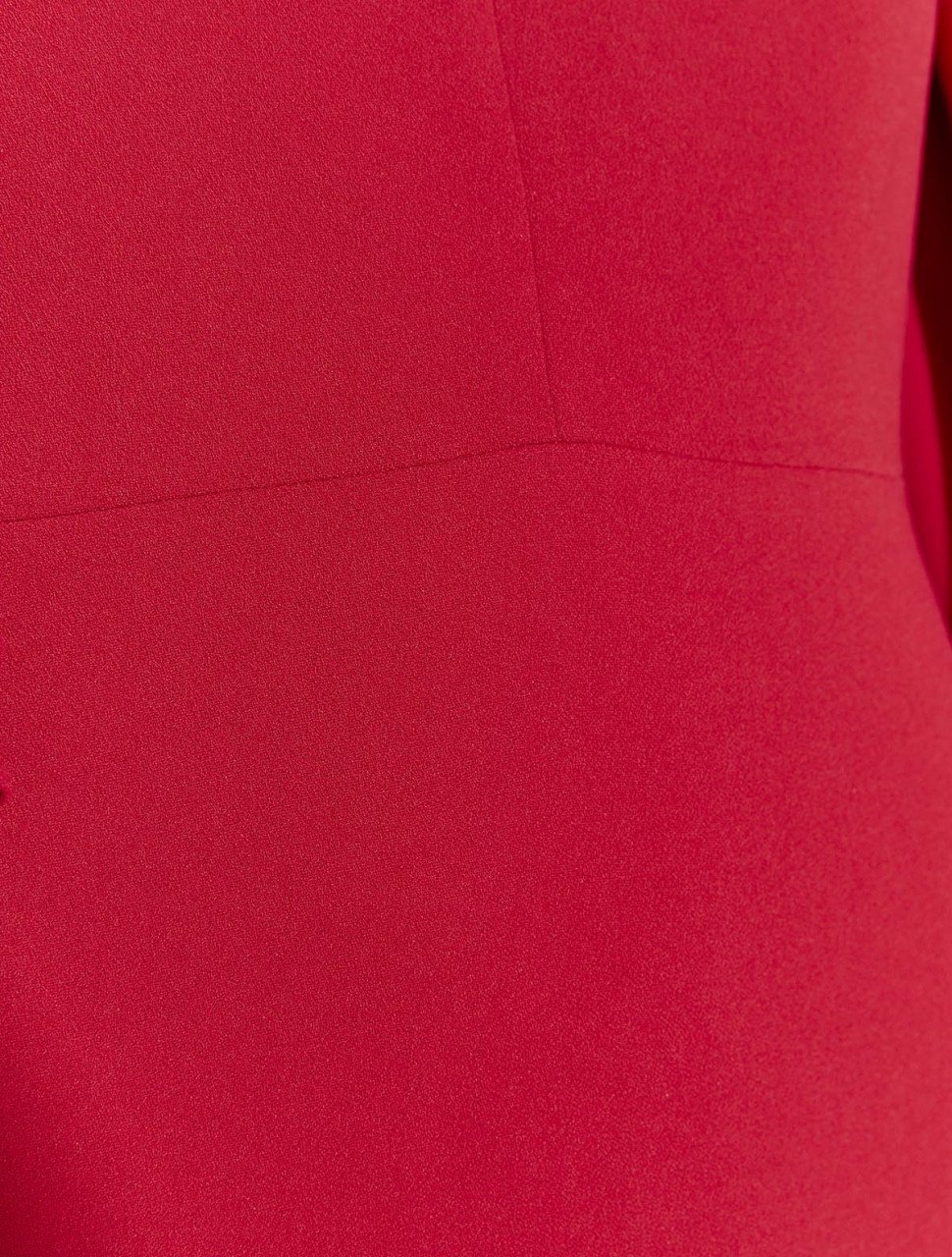 VESTIDO CREPE MANGA VOLANTE VESTIDO CREPE MANGA VOLANTE