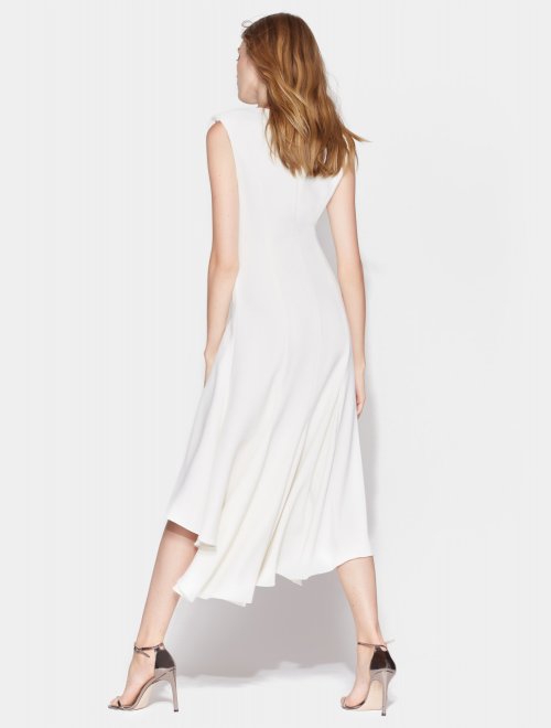 FLOWY HI LO CREPE DRESS