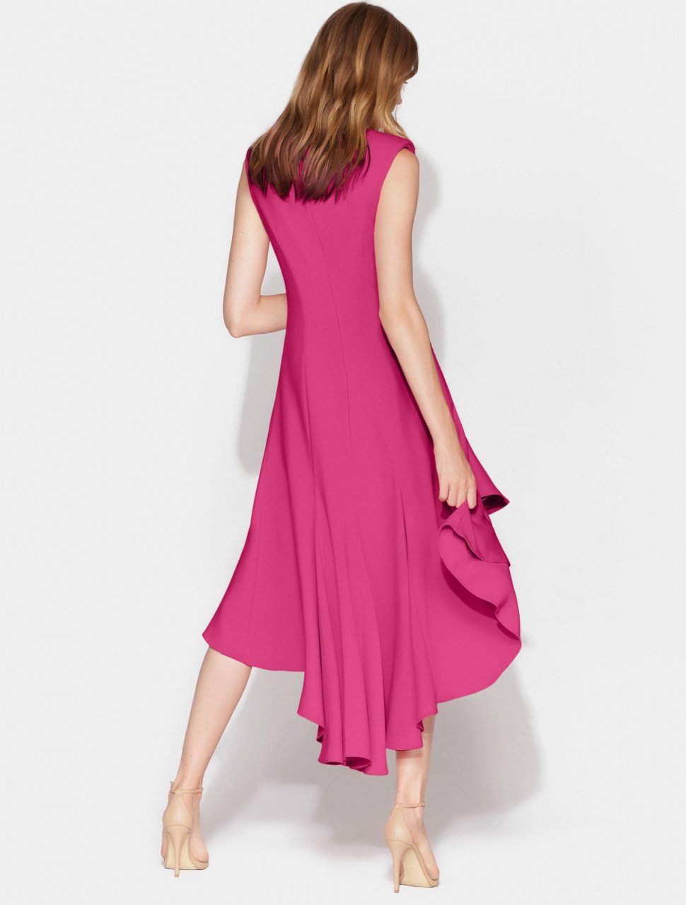 FLOWY HI LO CREPE DRESS FLOWY HI LO CREPE DRESS