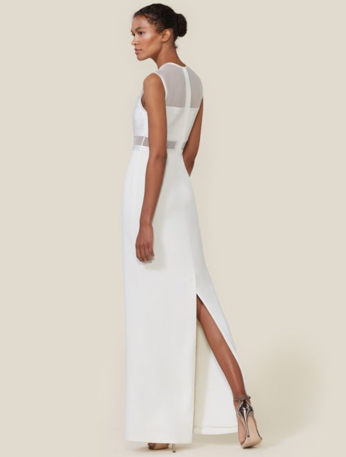 STRIP APPLIQUE COLUMN GOWN