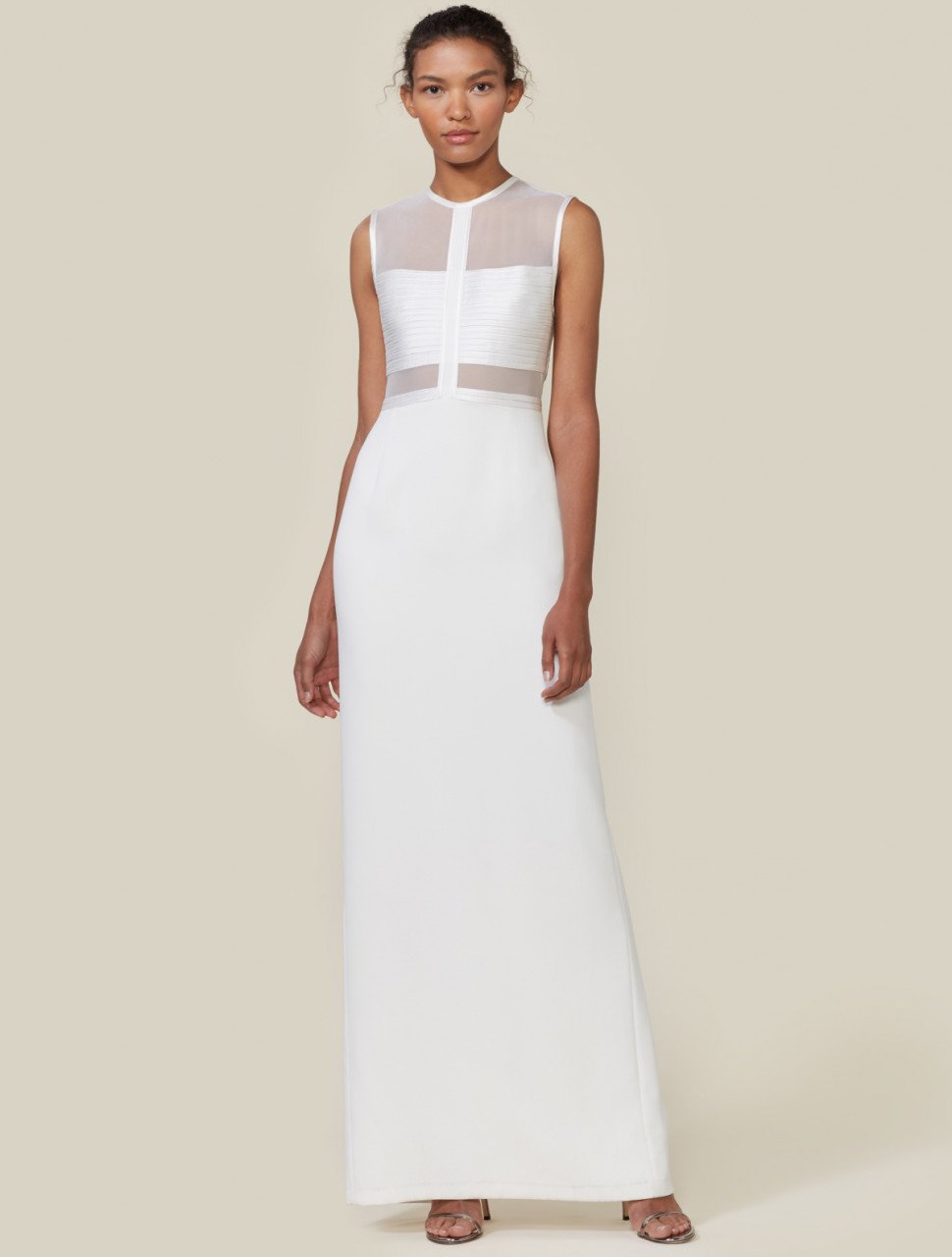 STRIP APPLIQUE COLUMN GOWN STRIP APPLIQUE COLUMN GOWN
