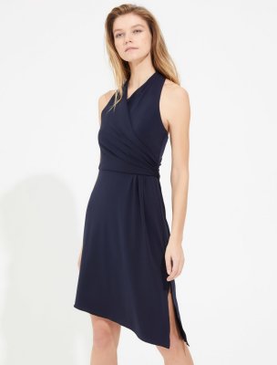ASYMMETRIC WRAP JERSEY DRESS ASYMMETRIC WRAP JERSEY DRESS
