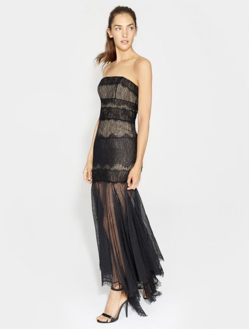 VESTIDO STRAPLESS LACE
