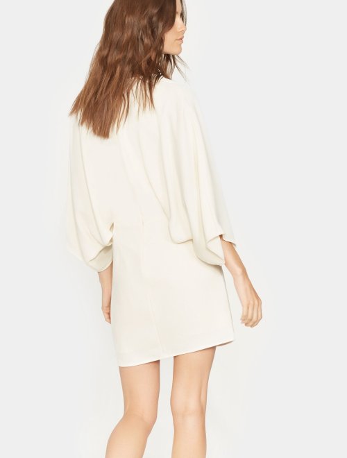 Kimono Sleeve Faux Wrap Dress