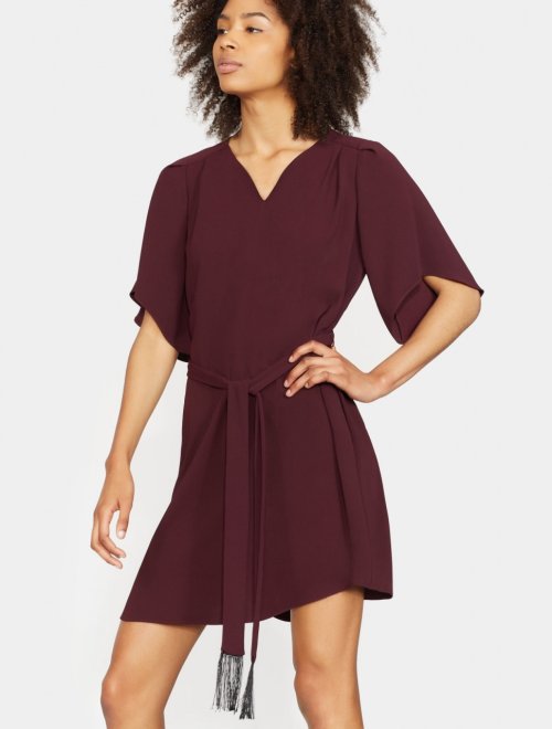 VESTIDO CREPE ESCOTE EN V