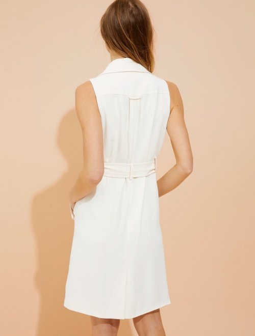 CREPE TRENCH SHIRTDRESS
