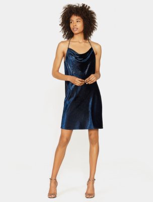 METALLIC VELVET SLIP DRESS METALLIC VELVET SLIP DRESS
