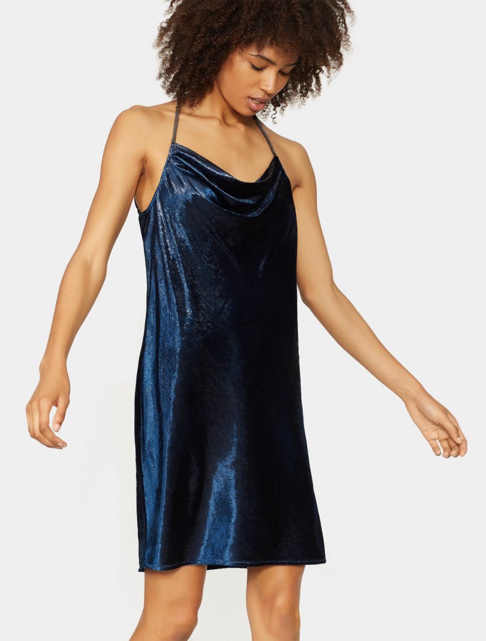 METALLIC VELVET SLIP DRESS METALLIC VELVET SLIP DRESS