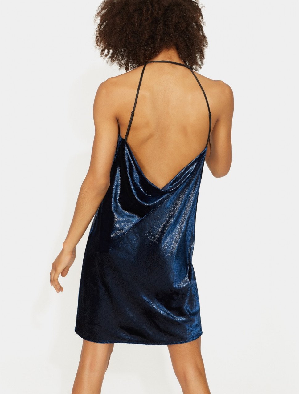 METALLIC VELVET SLIP DRESS METALLIC VELVET SLIP DRESS