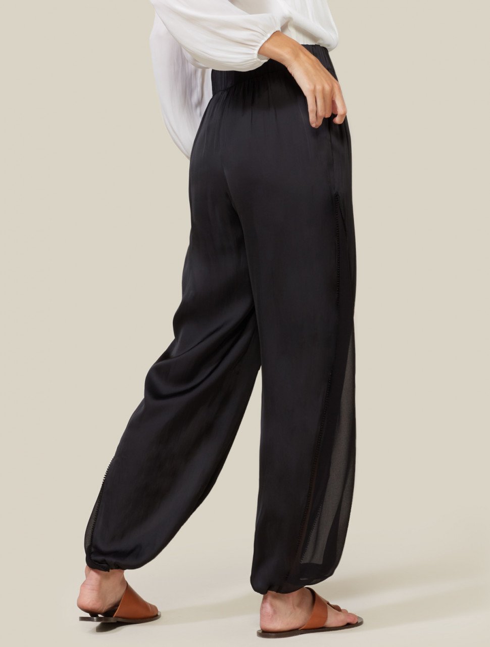 FLOWY SHEER SIDE PANEL PANT FLOWY SHEER SIDE PANEL PANT