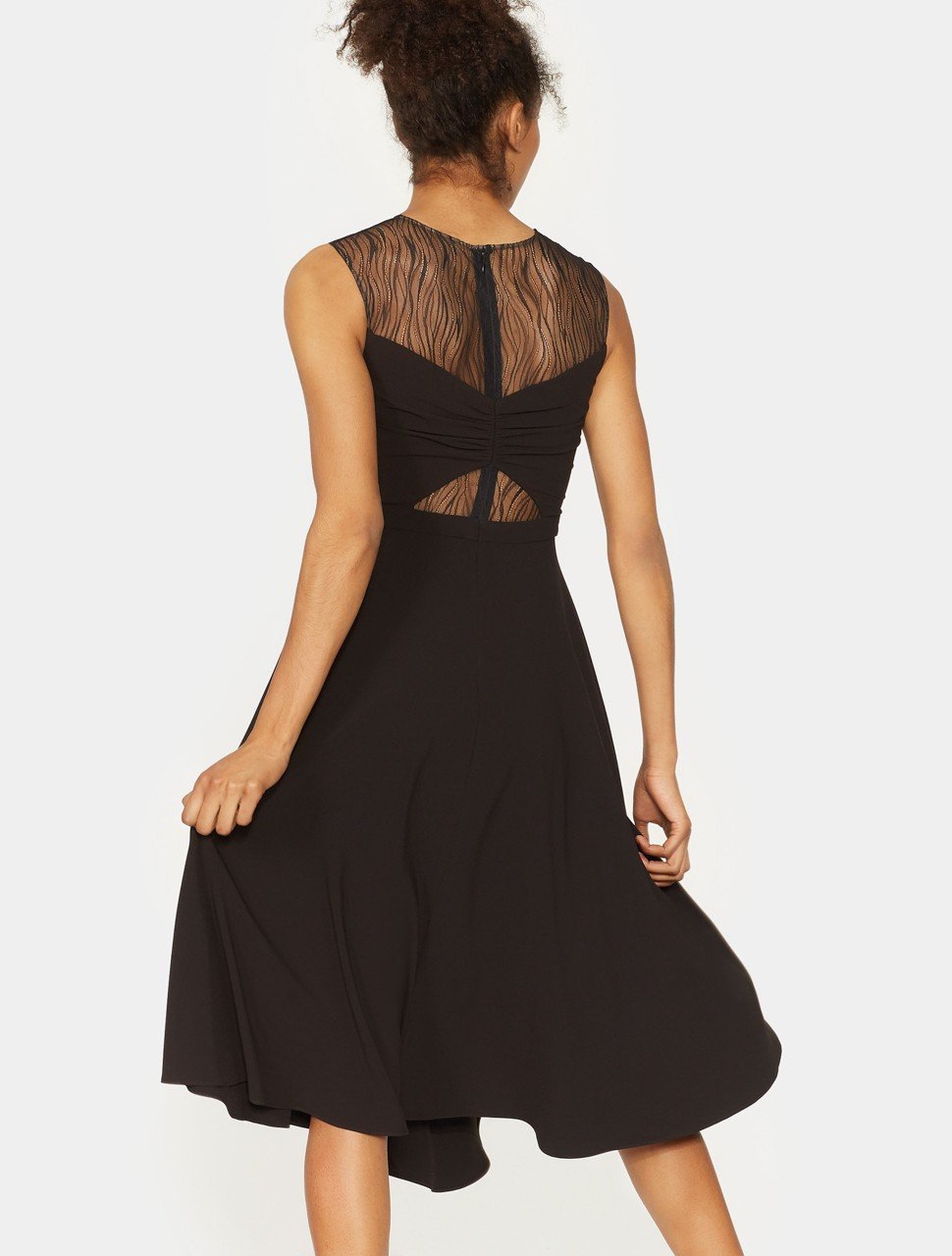 SLEEVELESS KNOT FRONT LACE DETAIL DRESS SLEEVELESS KNOT FRONT LACE DETAIL DRESS