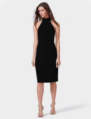 STRIP BACK CREPE DRESS STRIP BACK CREPE DRESS