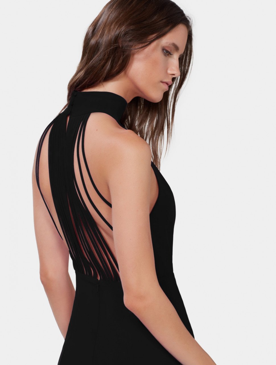 STRIP BACK CREPE DRESS STRIP BACK CREPE DRESS