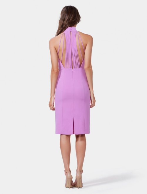 STRIP BACK CREPE DRESS