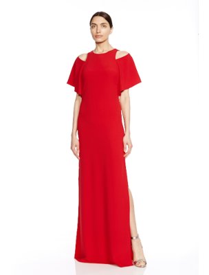 FLOWY SLV GOWN W CUT OUTS FLOWY SLV GOWN W CUT OUTS