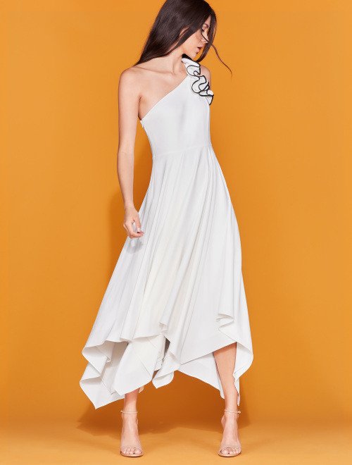 vestido crepe
